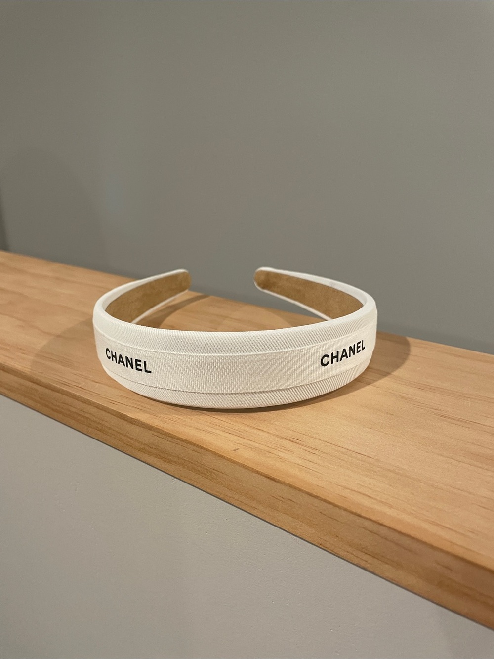 UPCYCLED - headband using authentic CHANEL ribbon